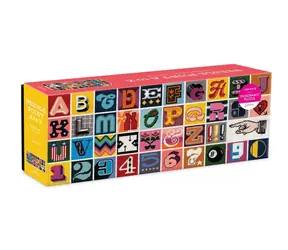 Galison Panorama-Puzzle Stickerei von A bis Z / 1000 Teile / 99 x 35,5 cm