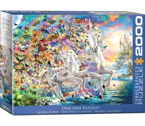 EUROGRAPHICS Puzzle Einhörner / 2000 Teile / 99,7 x 67,63 cm