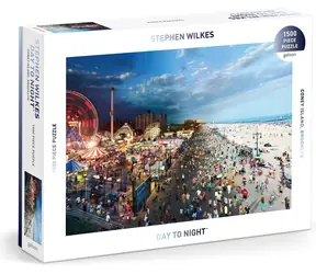 Galison Puzzle Coney Island Tag und Nacht / 1500 Teile