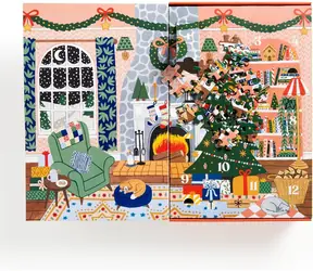 Galison Puzzle-Adventskalender für Zuhause - Weihnachten / 12 x 42 Teile / 58,4 x 44,5 cm