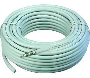 Schwaiger Antennen-Koaxialkabel 25 m weiß / Antennenkabel / 135 dB / 75 Ohm / 4X geschirmt