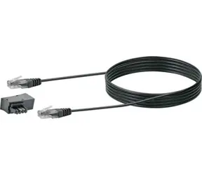 Schwaiger RJ45-TAE/F schwarz / Telefonkabel / RJ45 - RJ45/TAE-F / 3 m