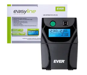 Ever EASYLINE 650 AVR USB / USV-Notstromversorgung / Line-Interactive / 0,65 kVA / 360 W / AVR / USB
