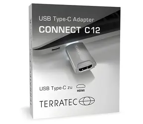 Terratec Connect C12 / USB-C-zu-HDMI-Adapter / 4K 60 Hz