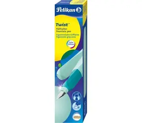 Pelikan Twist P457 M Neo Mint / Füllfederhalter / Edelstahlfeder / Für Rechts- und Linkshänder / Patronensystem