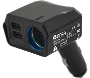 Compass SELECT / Kfz-Ladegerät / 2x USB 2400 mA / 12V/7A Ausgang / einstellbarer Winkel