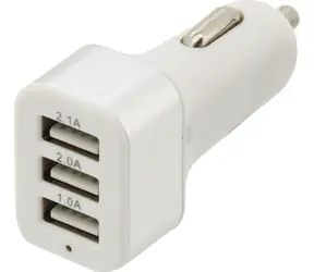 Compass Kfz-Steckdosenstecker 3x USB weiß / Ladeadapter / 12/24 V / 3x USB / 5 V 2100 mA