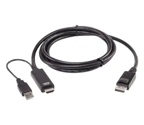 Aten 2L-7D02HDP / HDMI-DisplayPort-Kabel / Echtes 4K / 4096×2160 / 60 Hz / 1,8 m