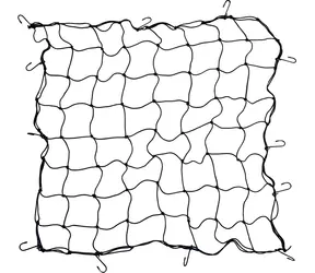 Compass Flexibles Befestigungsnetz schwarz / Befestigungsnetz / 100x100 cm / 12 Befestigungshaken