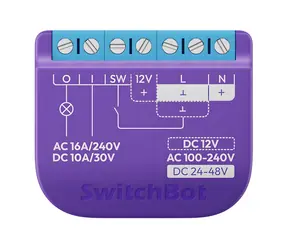SwitchBot Relais-Schalter 1 / Intelligenter Relais-Schalter / potentialfreier Kontakt / WLAN / Bluetooth / Matter