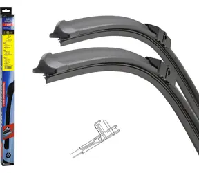 Scheibenwischer-Set Compass FLAT SET (PIN) 660+430 mm / Flach / Fahrer- und Beifahrerseite / Stiftbefestigung