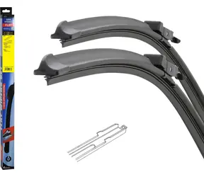 Compass Scheibenwischer Flachwischer-Set (Schlitz) 710+550 mm / Flachwischer / Fahrer- und Beifahrersitz-Set / Für ausgewählte Fahrzeuge