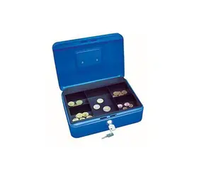 WEDO Spardose Gr. 3 blau / Spardose / Stahl / abschließbar / 5 Fächer / 250 x 180 x 90 mm