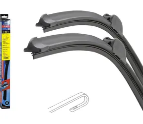 Compass Scheibenwischer Flachwischer-Set (Haken) 480+430 mm / Flachwischer / Fahrer- und Beifahrer-Set / Hakenbefestigung