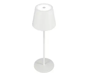 RealPower LED-Tischleuchte mit Akku, weiß / dimmbar / 3000-5000K / 200lm / IP44