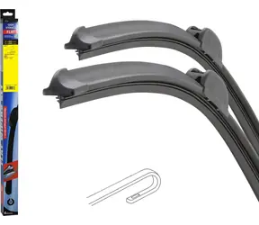 Compass Scheibenwischer Flachwischer-Set (Haken) 630+630 mm / Flachwischer / Fahrer- und Beifahrersitz-Set / Für ausgewählte Fahrzeuge