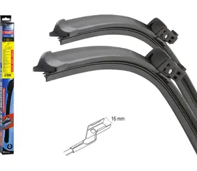 Compass Flachwischer-Set (CUBE16) 610+410 mm / Scheibenwischer / Flach / Fahrer- und Beifahrersitz / Škoda Fabia III, Rapid, Citigo