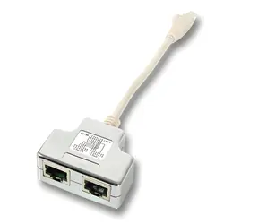 EFB T-Adapter Cat.6 2x RJ-45 weiß / Adapter / 0,15 m / 0,1 Gbit/s