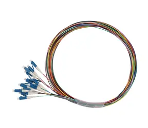 Solarix Pigtail LC/PC SM / Optisches Pigtail / 09/125 / 1,5 m / 12 Stück farbcodiert