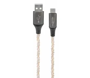 Ansmann 1700-0158 schwarz / Daten- und Ladekabel / USB-A auf USB-C / 1 m / LED-Beleuchtung / 60 W