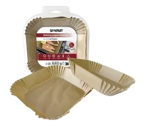 Scanpart Backpapier für Fritteusen 16x16 cm / Backpapier / 100 Stück / Antihaftbeschichtet / Bis 120°C