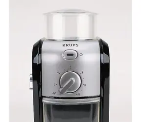 Krups G VX2 42 schwarz-silber / Kaffeemühle / 17 Mahlgradstufen / Fassungsvermögen 200 g / 100 W