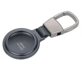 TROIKA Schlüsselanhänger AirTag Halter schwarz / Schlüsselanhänger / Apple AirTag / Aluminium