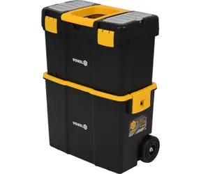 Vorel Mobiler Werkzeugschrank, 2-teilig / Werkzeugschrank / Kunststoff / 46 x 26 x 62,5 cm / 5 kg