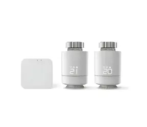 HAMA Heizungssteuerung WLAN weiß / Intelligenter Thermostat / 2-teiliges Set + Basiseinheit / WLAN / LED-Anzeige