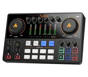 Maono AME2 GEN2 / Externe Soundkarte / USB-C / 2x Mikrofoneingang / 48V Phantomspeisung / 8h Akku