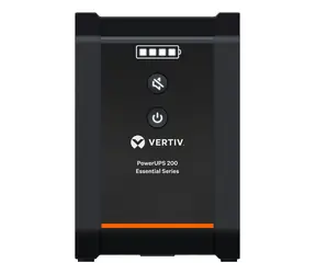 Vertiv PowerUPS 200 Essential schwarz / USV-Notstromversorgung / 1000 VA / 525 W / 230 V / Line-Interactive / 4X Schuko