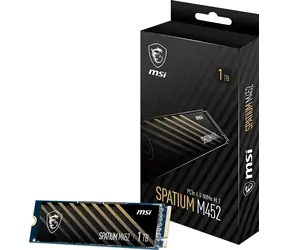 MSI Spatium M452 1 TB / M.2 2280 / PCIe Gen4 x4 / 3D NAND / R: 3600 MBit/s / W: 3100 MBit/s / 5 Jahre