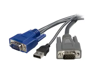 StarTech USB VGA KVM-Kabel schwarz / KVM-Kabel / VGA + USB-A / 1,8 m