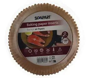 ScanPart Backpapier für Fritteusen (Durchmesser 20 cm) / Backpapier / 100 Stück / bis 120 °C