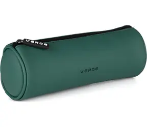 OXYBAG Federmäppchen für Schüler, Verde grün / Federmäppchen / rund / Polyurethan / mit Reißverschluss
