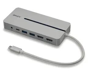 Lindy DST-Mx Duo / Dockingstation / 2x HDMI 4K / USB-C PD 100W / Gigabit-Ethernet