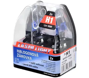Compass H1 Weißlaser (08557) / Autolampe / 12 V / 55 W / P14.5s / 2 Stück