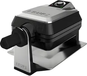 Krups Professional FDD95D schwarz / Waffeleisen / Edelstahlgehäuse / 180° drehbare Backkammer / 1200 W