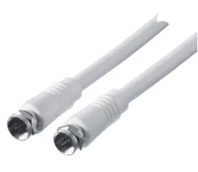 Schwaiger Antennenkabel F(M)-F(M) 3 m weiß / Antennenkabel / 75 dB / 75 Ohm / Doppelt geschirmt