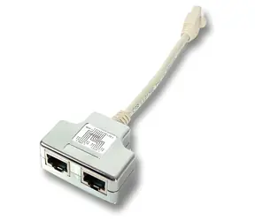 EFB T-Adapter RJ45 1:1 weiß / Splitter / RJ-45 / 0,15 m