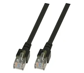 EFB Cat5e SF/UTP schwarz / Patchkabel / RJ-45 / PVC / 10 m