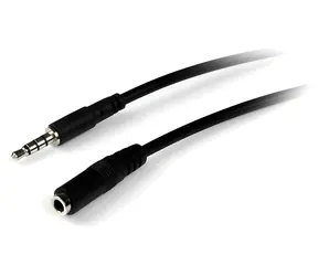StarTech Audio-Verlängerungskabel, 3,5-mm-Klinkenstecker, schwarz / Verlängerungskabel / 3,5-mm-Klinkenstecker - 3,5-mm-Klinkenstecker / 1 m