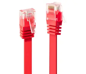 Lindy Cat6 Flachbandkabel Rot / Patchkabel / U/UTP / RJ-45 / 5 m