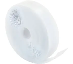 Schwaiger Selbstklebendes Klebeband mit Klettverschluss, weiß / Klettverschluss / 3 m / 12 mm / 2 mm