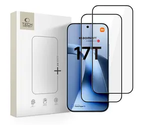 Tech-Protect Glass Fit+ schwarz / Gehärtetes Glas / XIAOMI 17T / 2 Stück