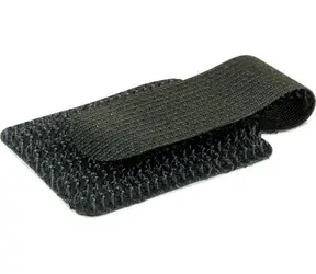 Schwaiger Klett Wandklemme schwarz / Kabelklemme / 90 x 12 x 2 mm / 10 Stück.