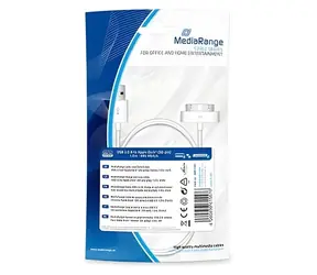 MediaRange USB-A - Apple 30-Pin weiß / Daten- und Ladekabel / 1 m / USB 2.0