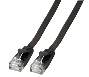 EFB Cat6A 5 m schwarzes Flachbandkabel / RJ-45 / U/FTP / PVC / 10 Gbit/s