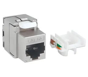 Intellinet Keystone-Modul Cat6a FTP silber / Keystone-Modul / RJ-45 / IDC / geschirmt / werkzeuglos