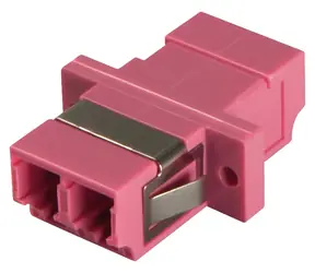 Lindy Optischer Koppler LC/LC rosa / Multimode / Keramikferrule / Duplex